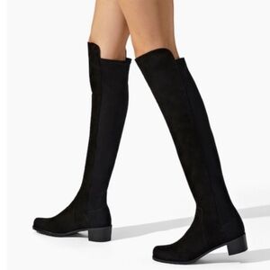 STUART WEITZMAN The Reserve Knee High Boot in Black Suede (Size 8, narrow fit)
